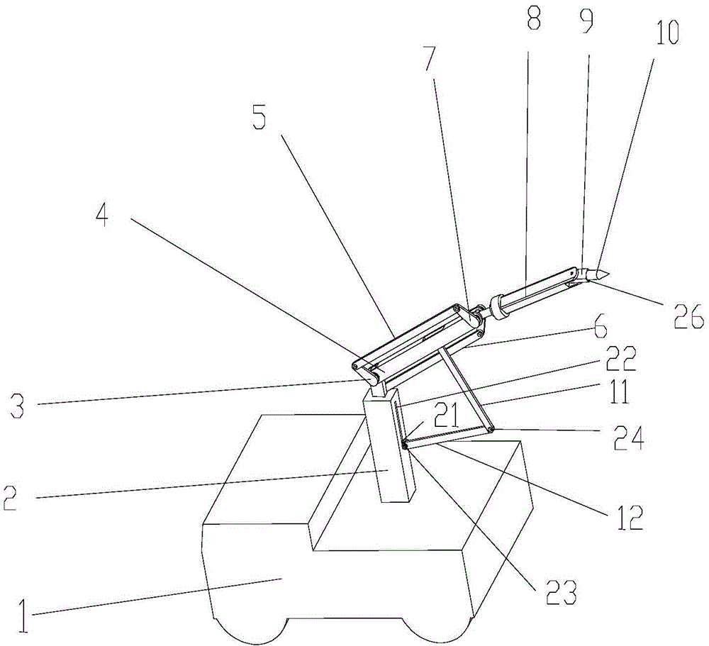 Welding construction method using multi-degree-of-freedom rocker arm type movable connecting rod mechanism