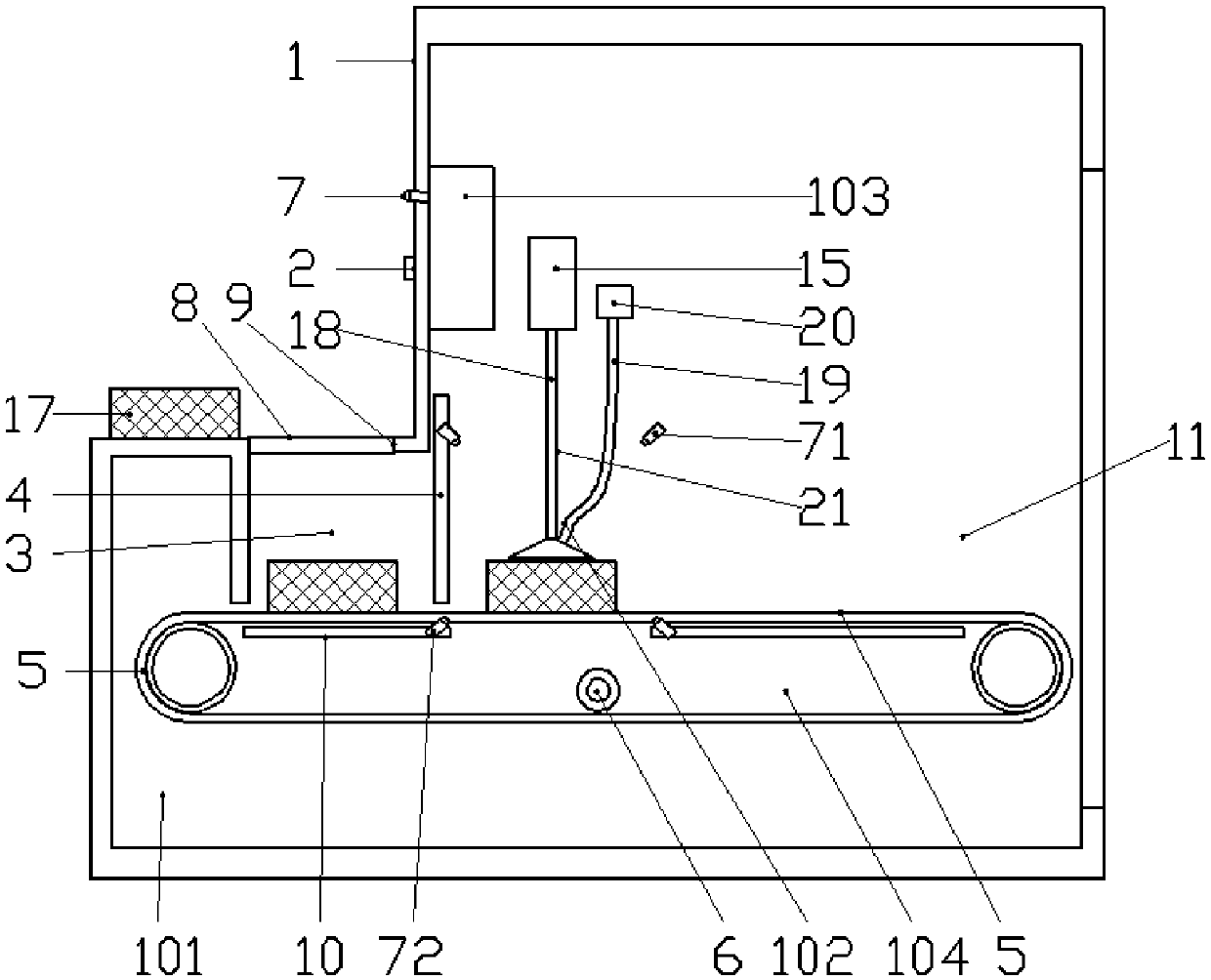 Sucker-type goods-check unmanned store goods-return device