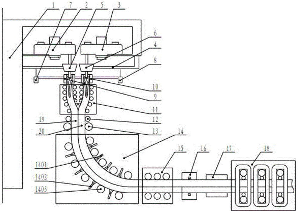 A kind of continuous casting and rolling equipment and process of composite plate