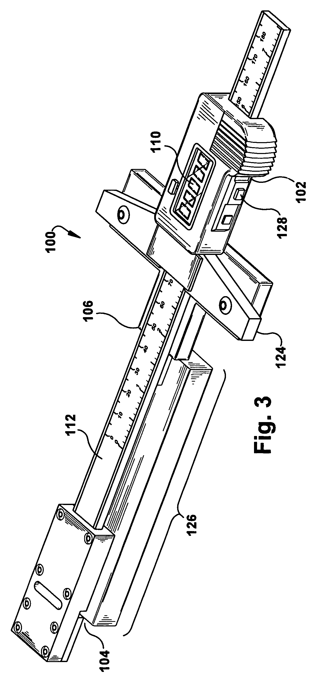 Apparatus for measuring a turbine blade