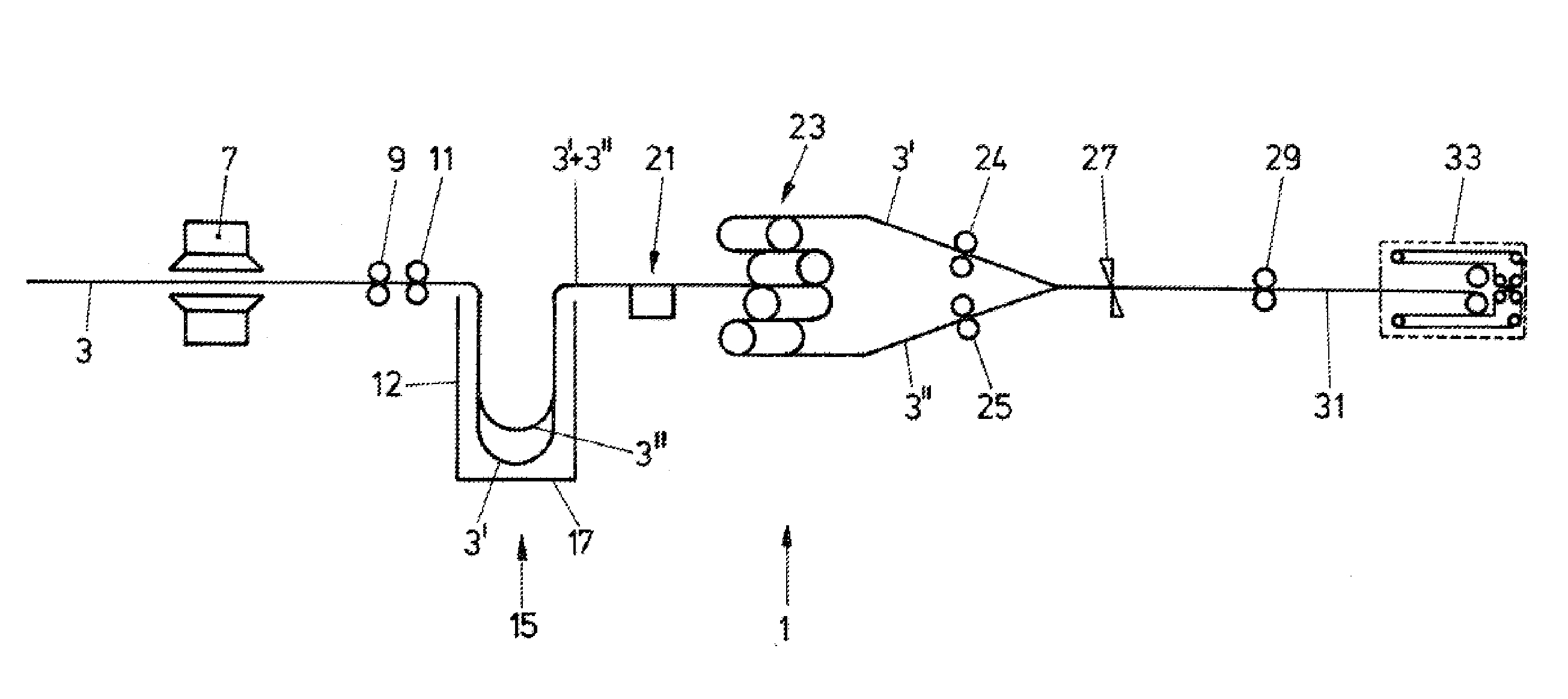 Device for cutting paper webs