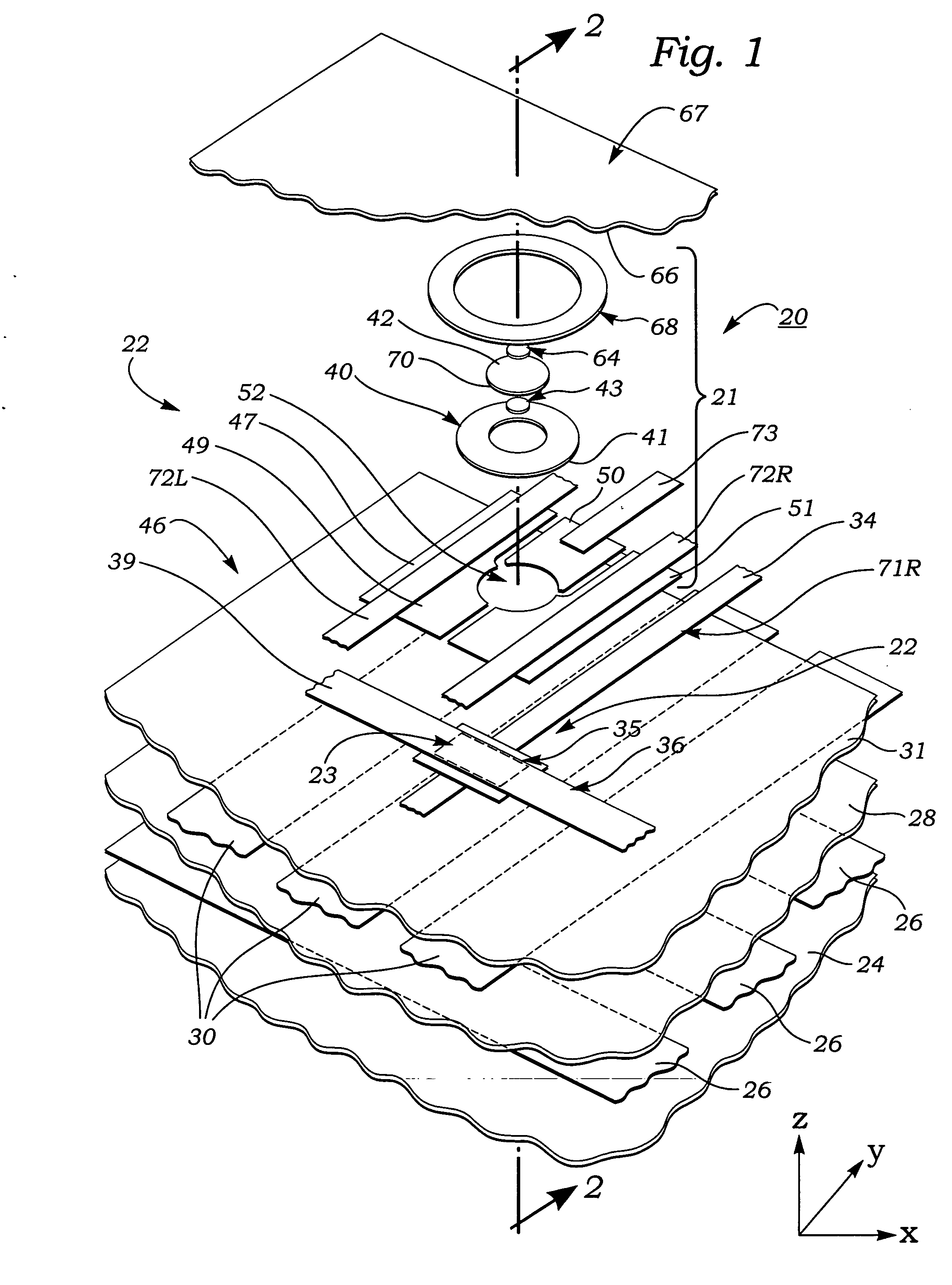 Normal force gradient/shear force sensors and method of measuring internal biological tissue stress