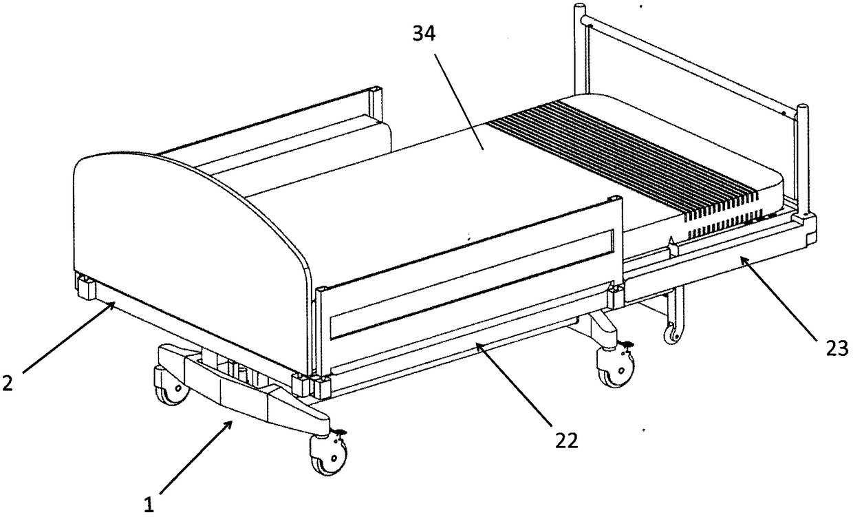 Multifunctional electric nursing bed