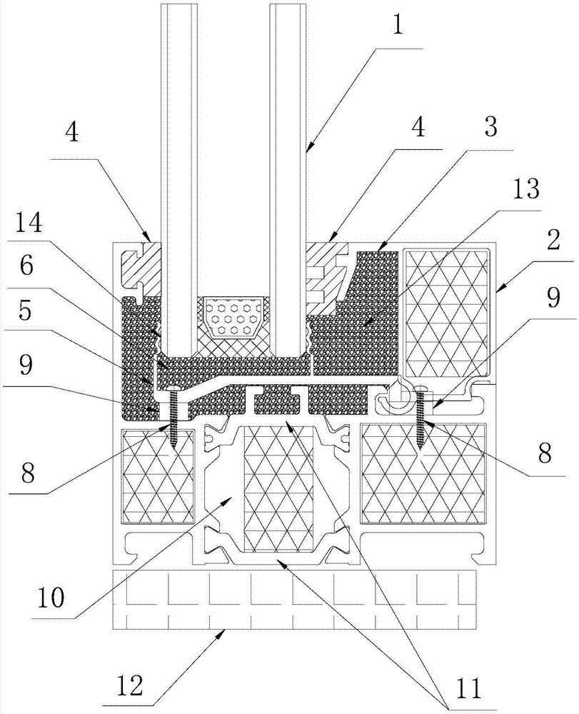 Refractory glass thermal-insulation frame positioning structure