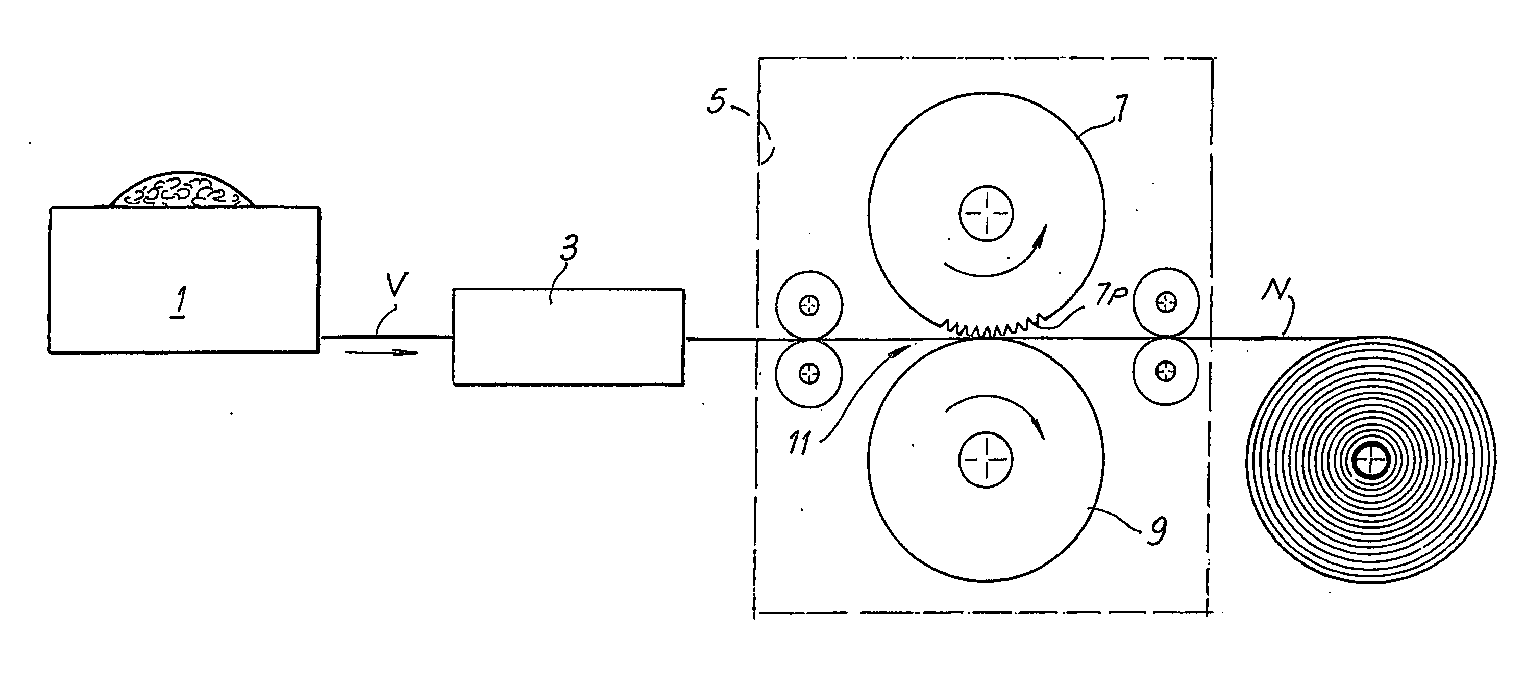 Method and device to produce a perforated web material