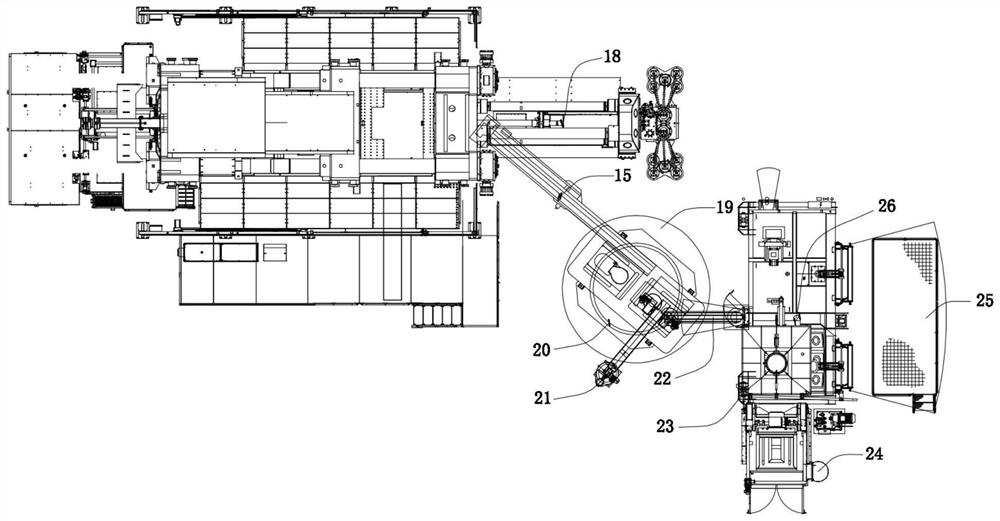 Aluminum alloy smelting, refining, degassing and quantitative soup feeding device for die casting machine