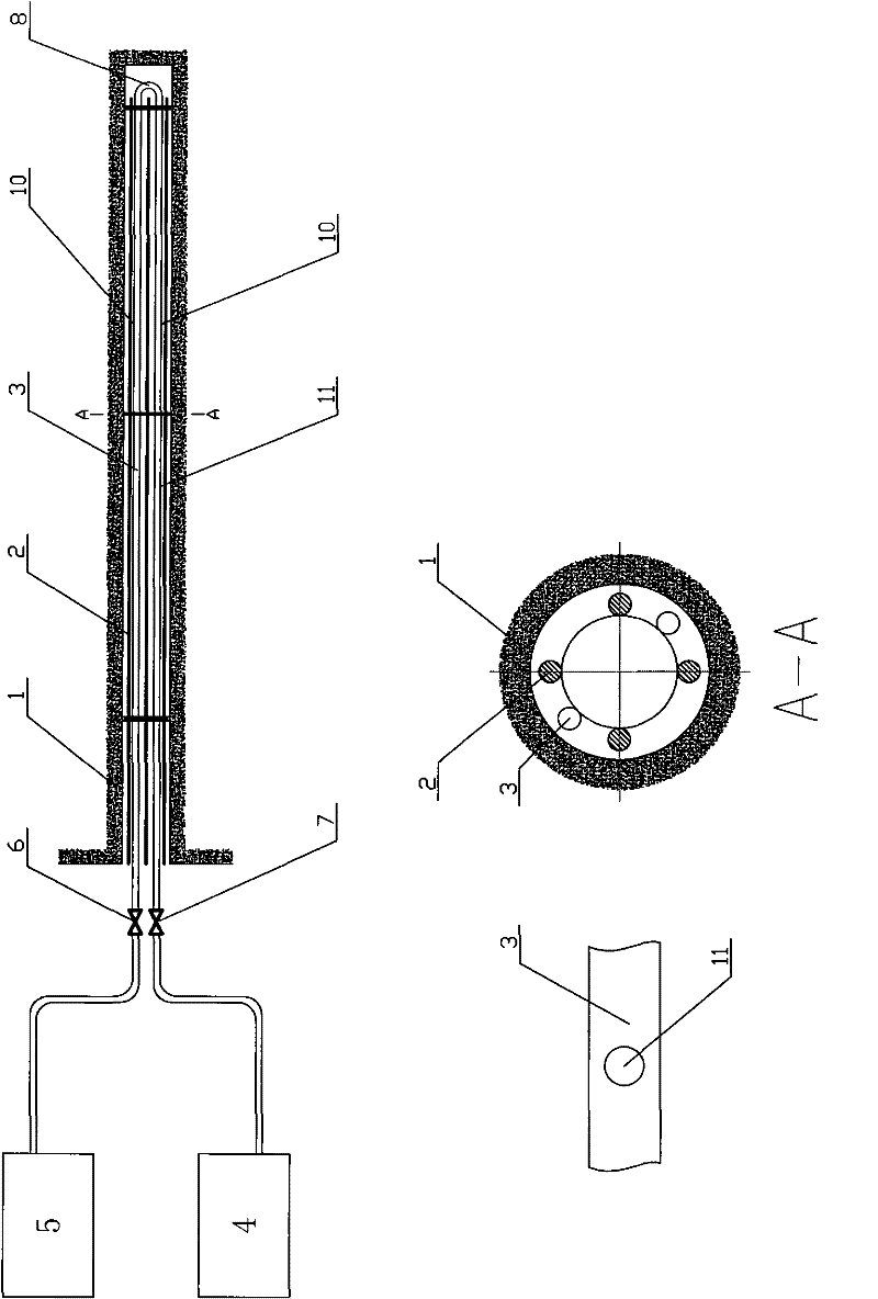 Repeated adaptive grouting system and construction method