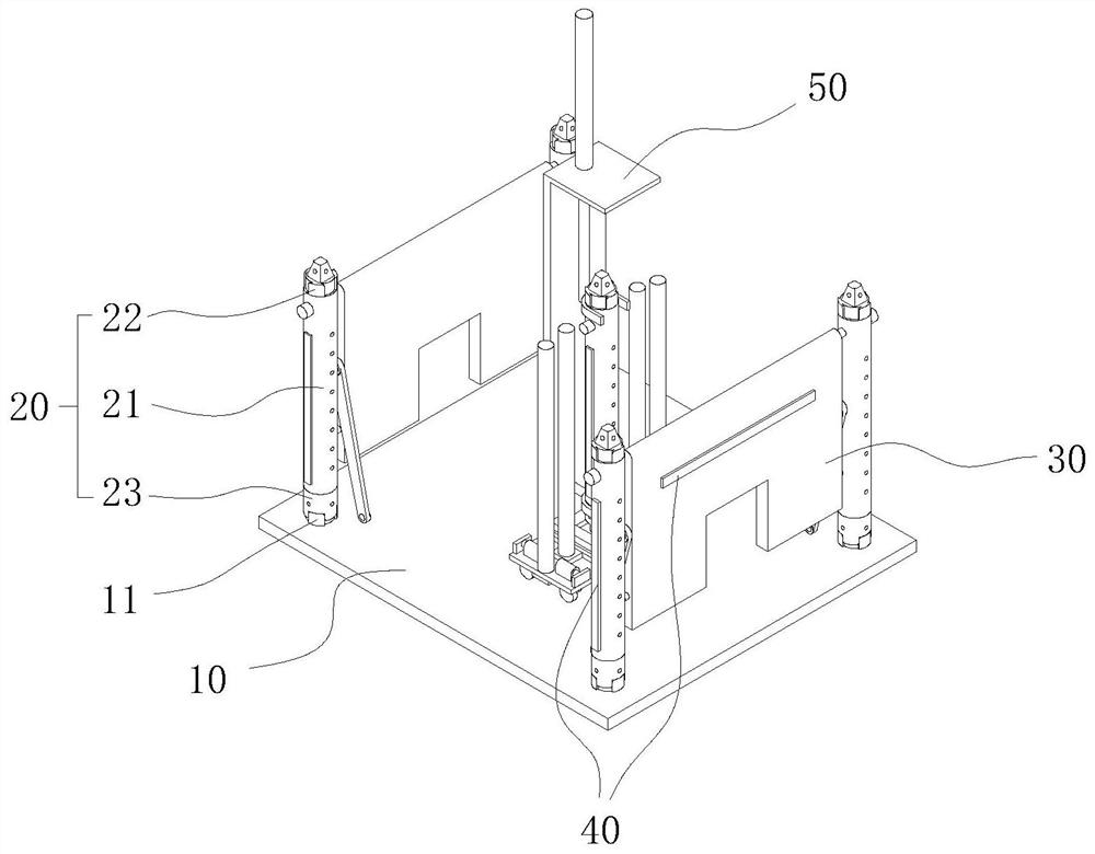 Detachable steel structure scaffold for elevator shaft