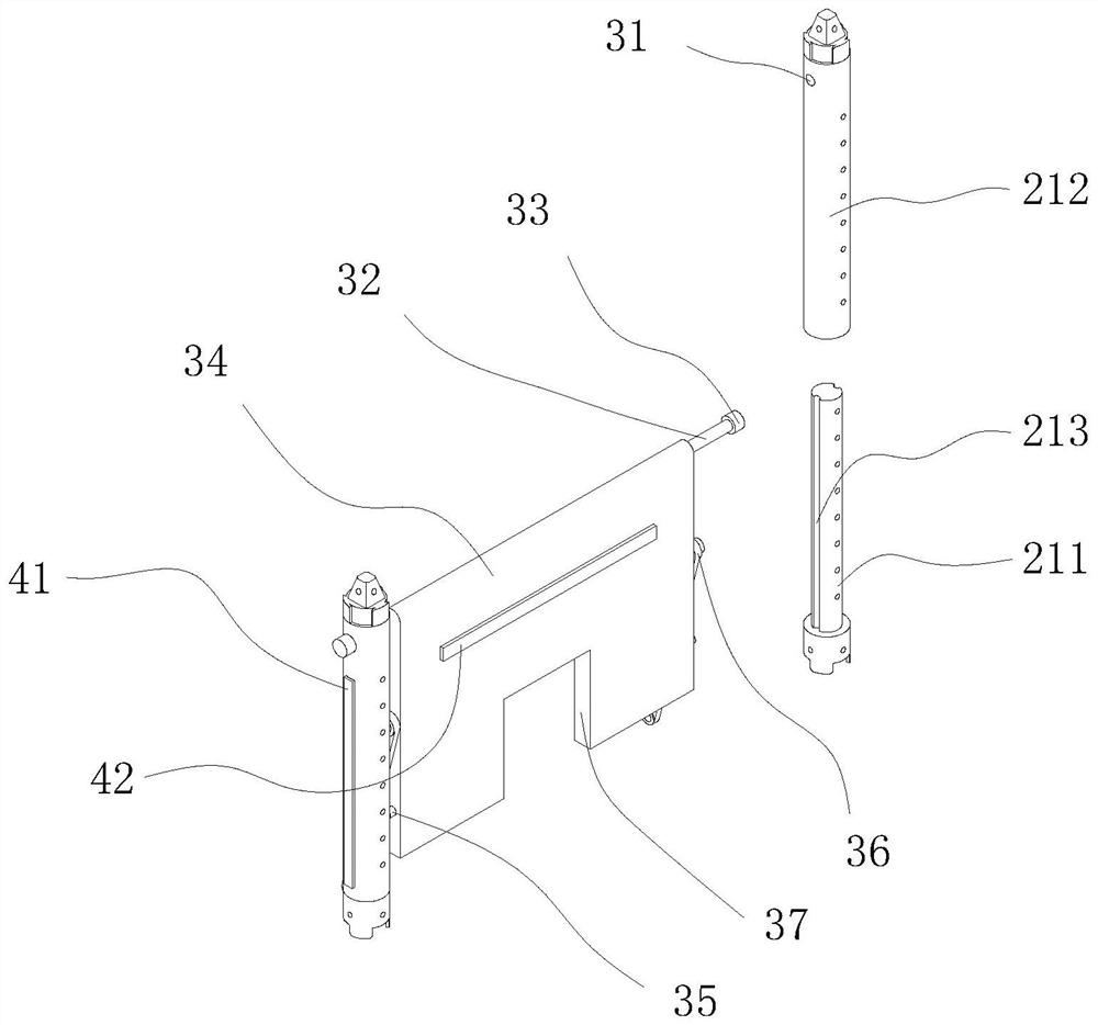 Detachable steel structure scaffold for elevator shaft