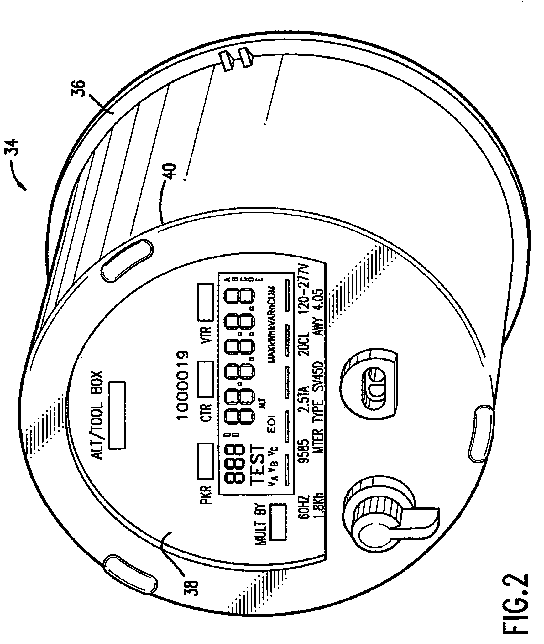 Electronic revenue meter with automatic service sensing