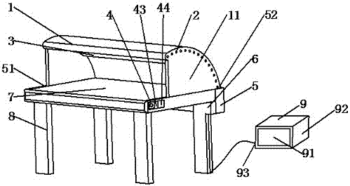 Intelligent desk capable of realizing space isolation and control system