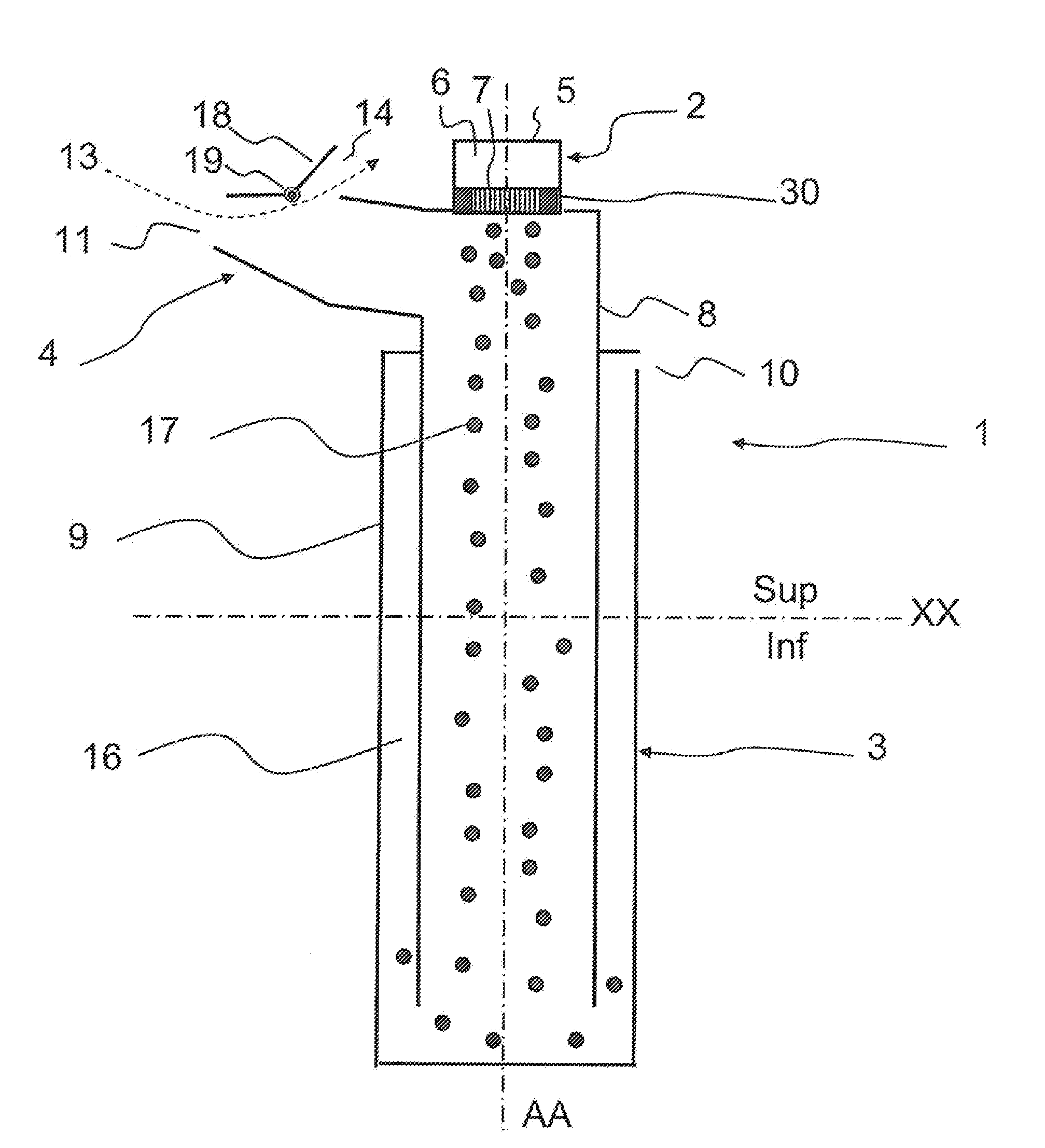 Nebulizer device for medical aerosols