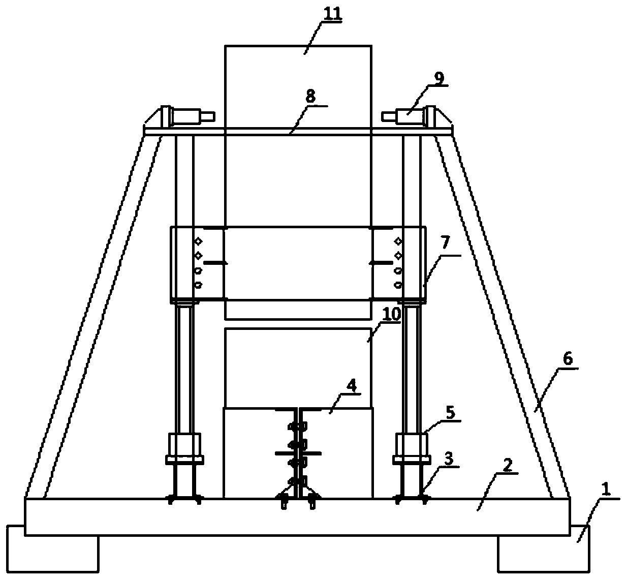 A centering positioning device for connecting piles
