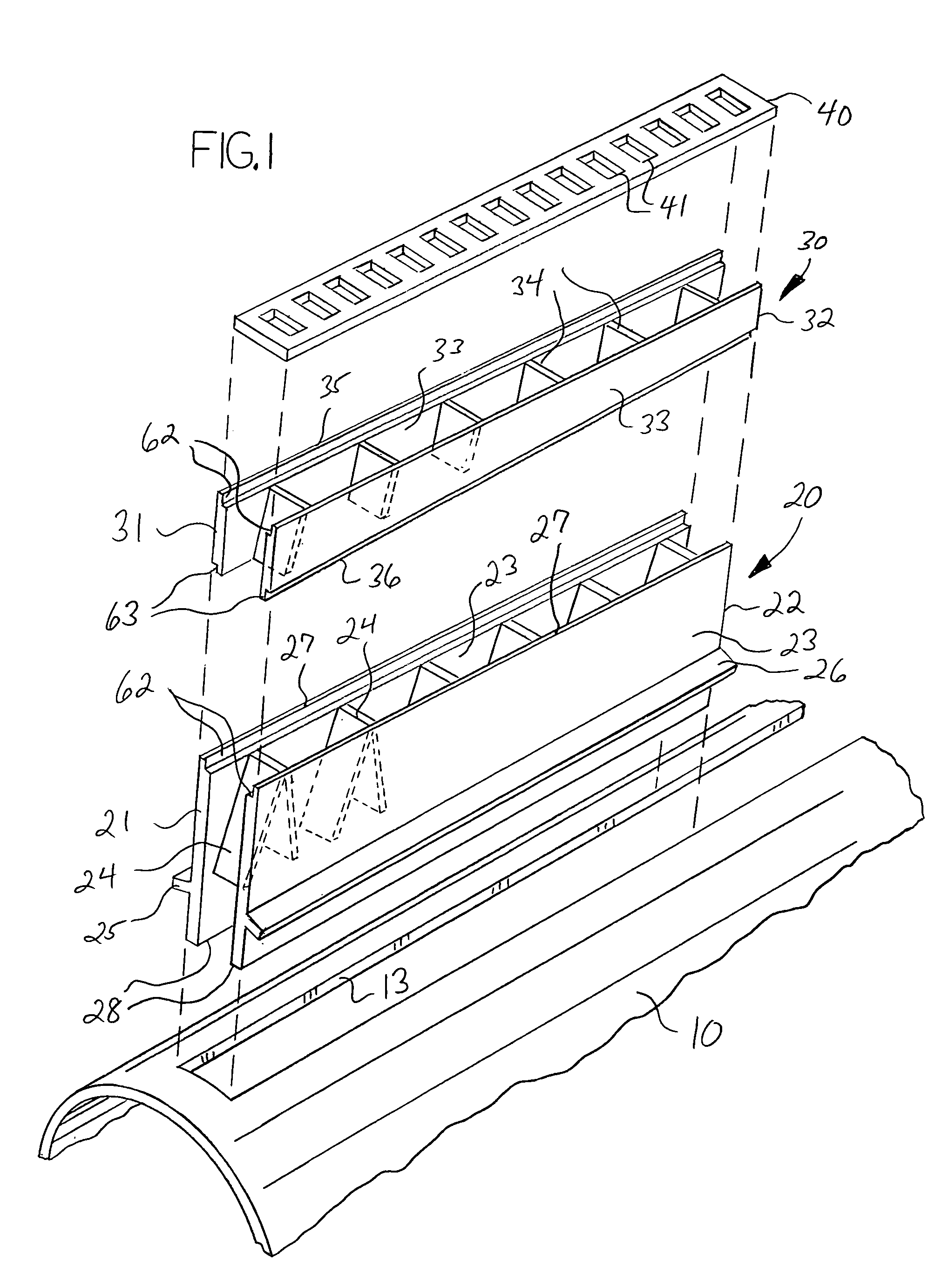 Modular slotted drain assembly