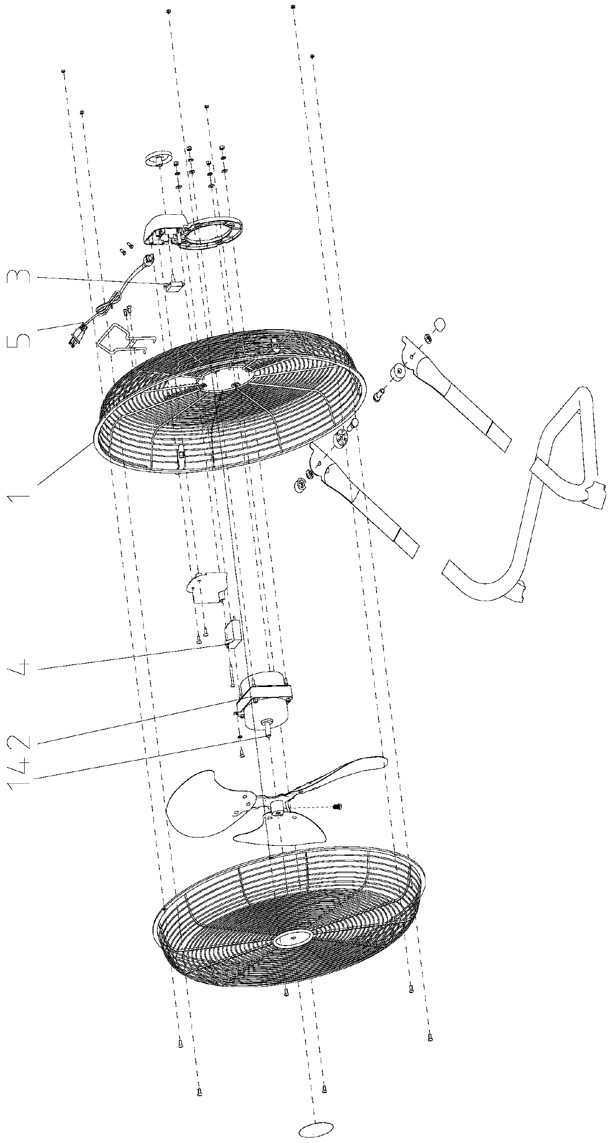 Climbing fan and assembly method thereof