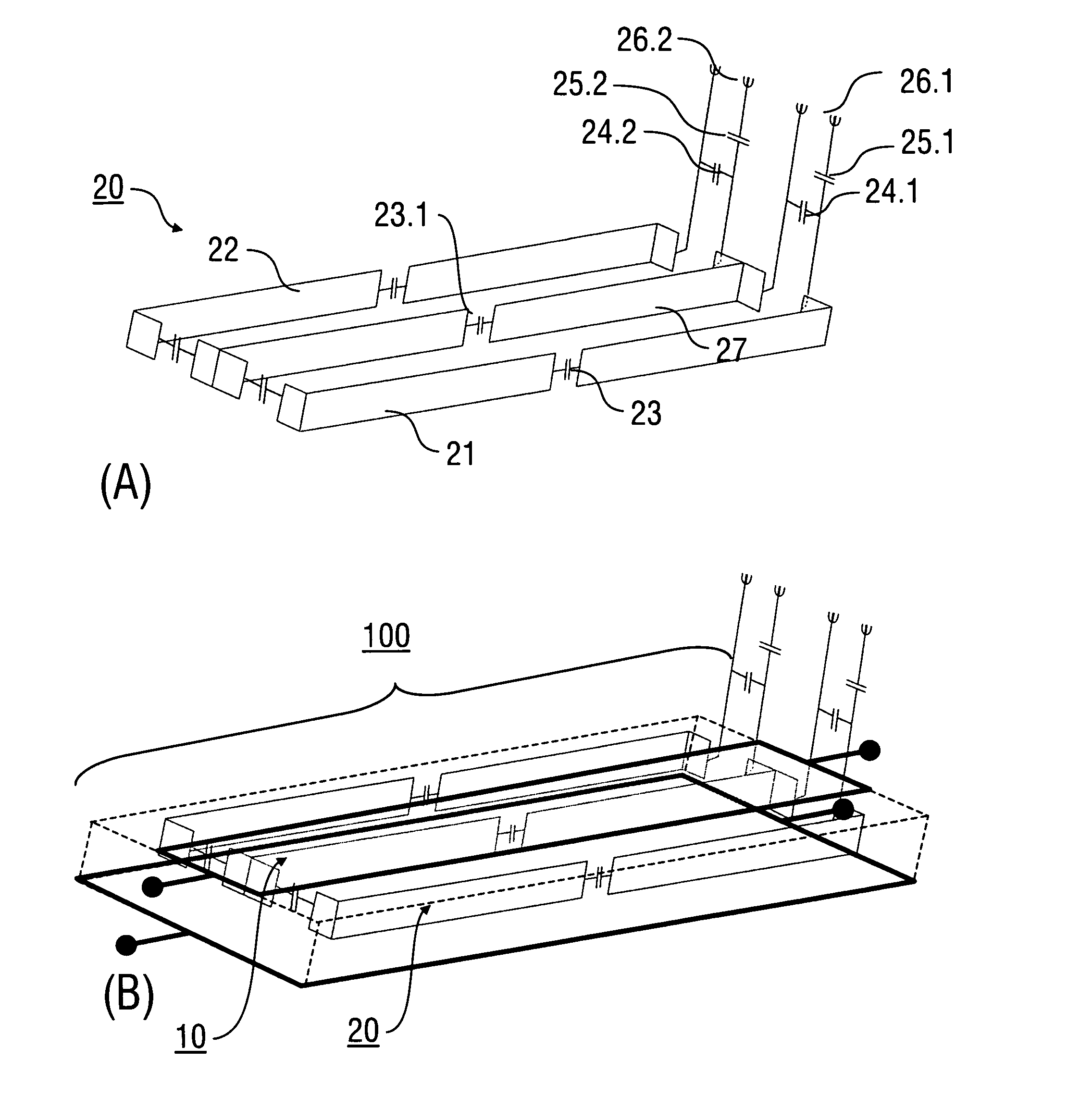 Stripline antenna and antenna array for a magnetic resonance device