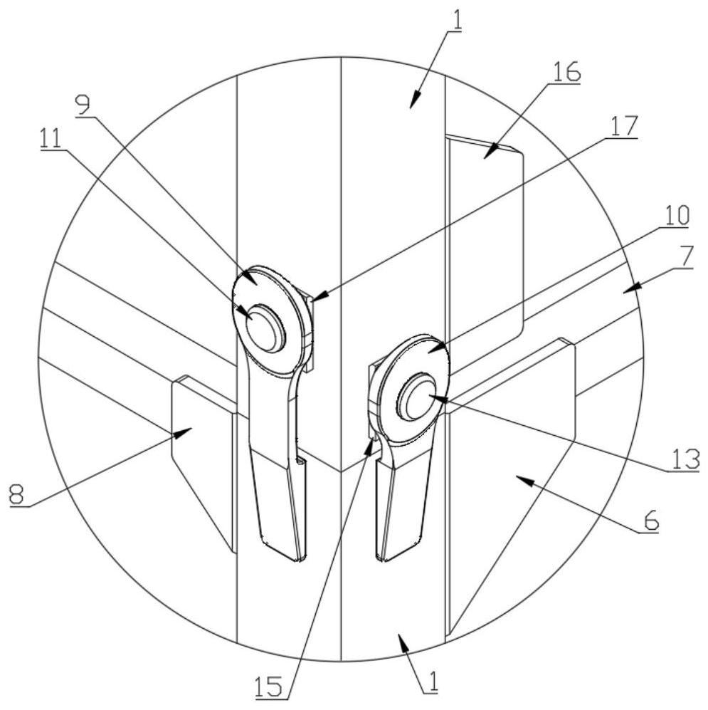 Tower crane tower body combination method and combined tower body device