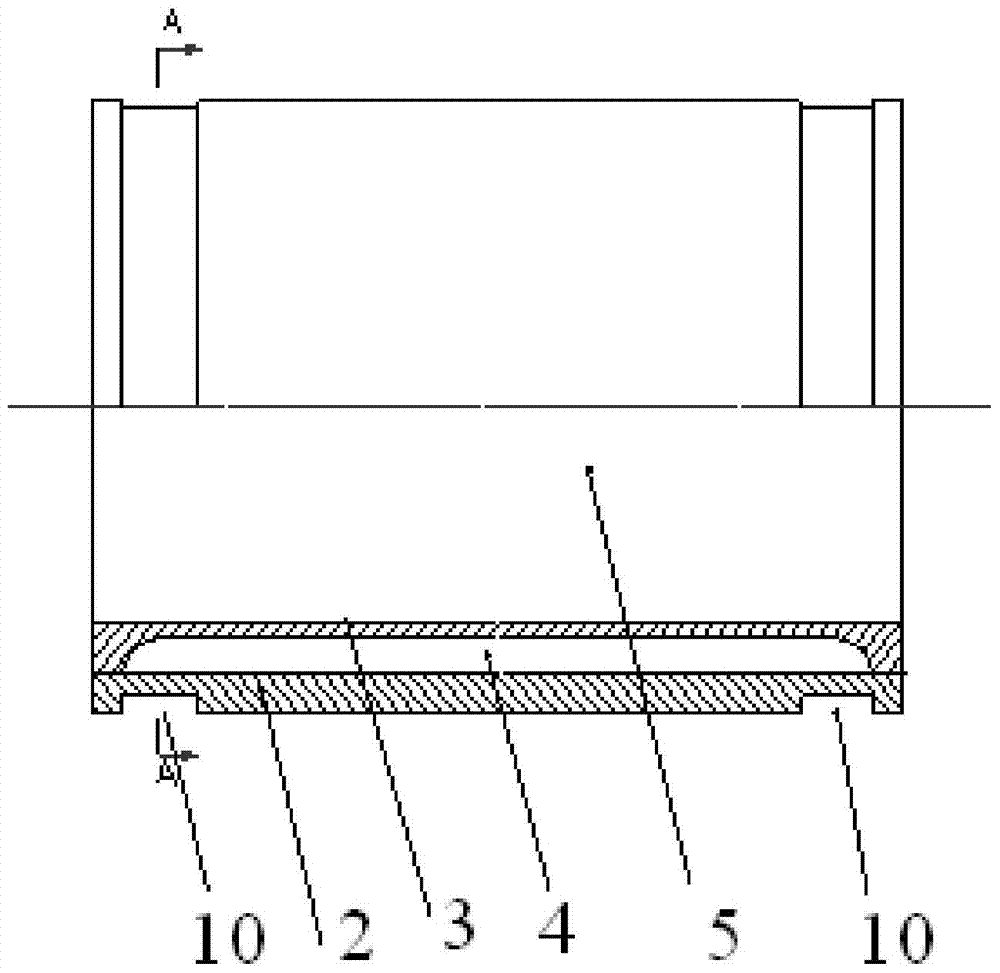 A high-pressure combustion chamber cooling jacket inlet and outlet structure and its processing method