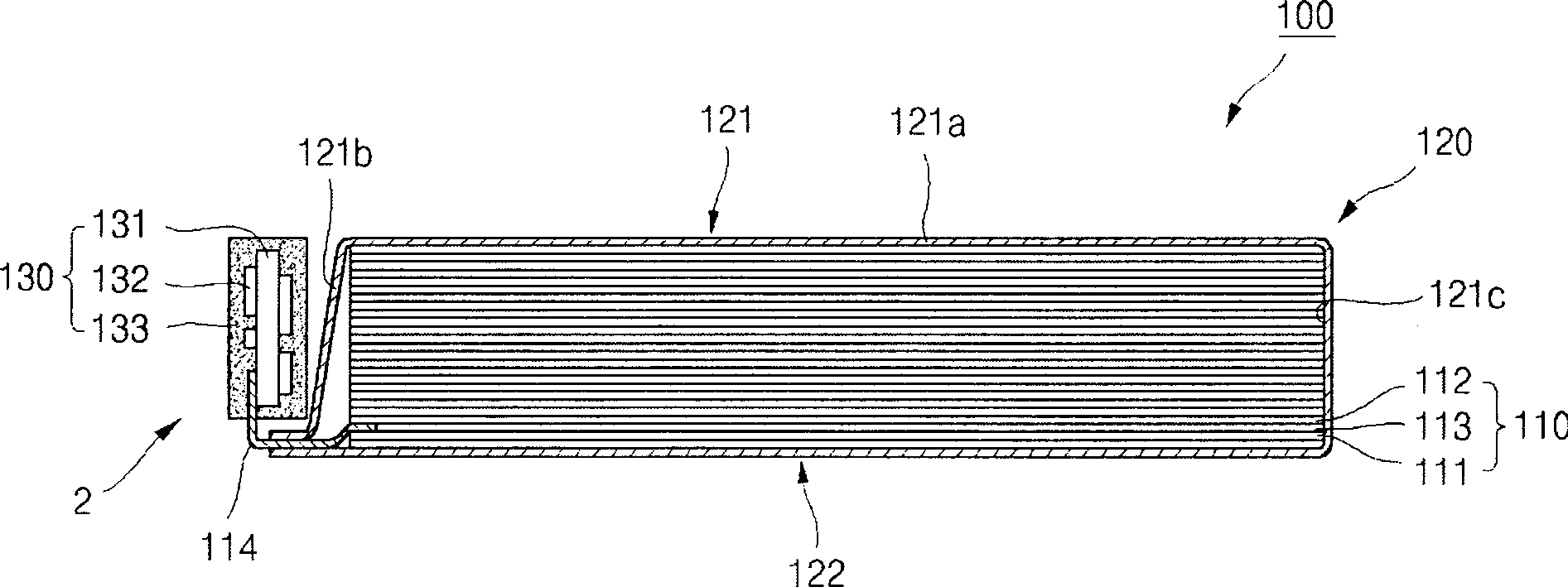 Bag type lithium integrated battery and its manufacture