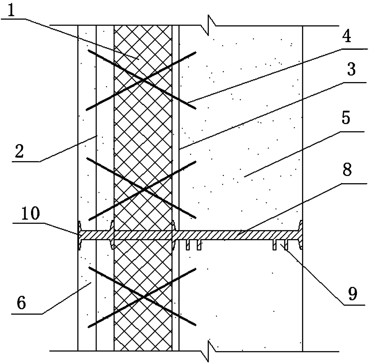 Double-sided steel wire net frame heat-insulation plate and composite wall body