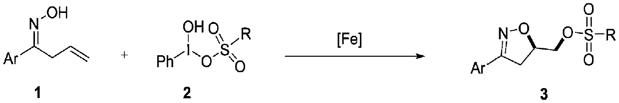 Synthesis method of 3-aryl-4,5-dihydroisoxazole-5-yl-methyl sulfonate and analogs