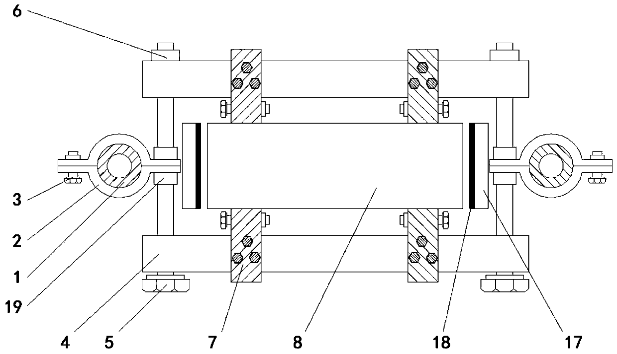 Transformer fixing device for electrical engineering