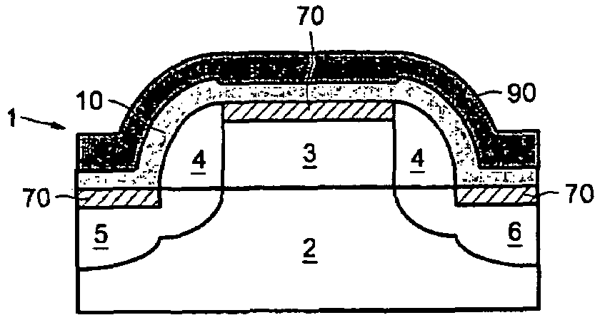 Method for the selective removal of an unsilicided metal