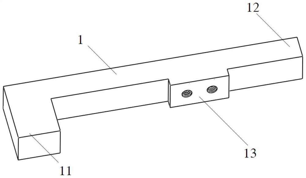 Double-F-shaped fiber grating temperature sensor