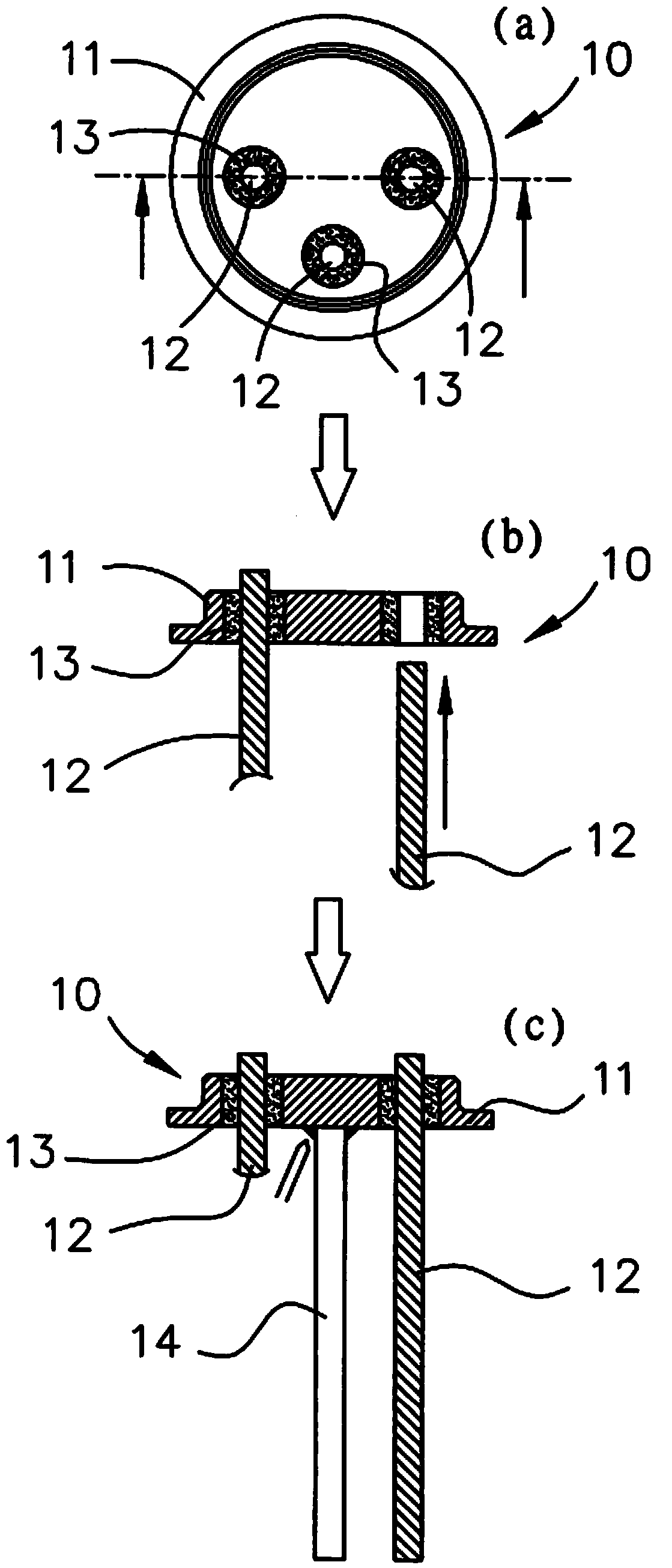 Fabricating method for photoelectric element base