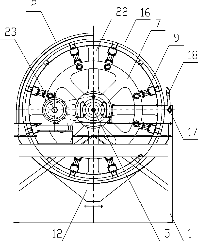 External cylindrical vibrating screen for screening ore pulp material