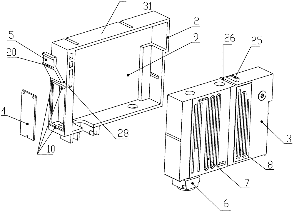 Assembling-type ink-jet printer ink box