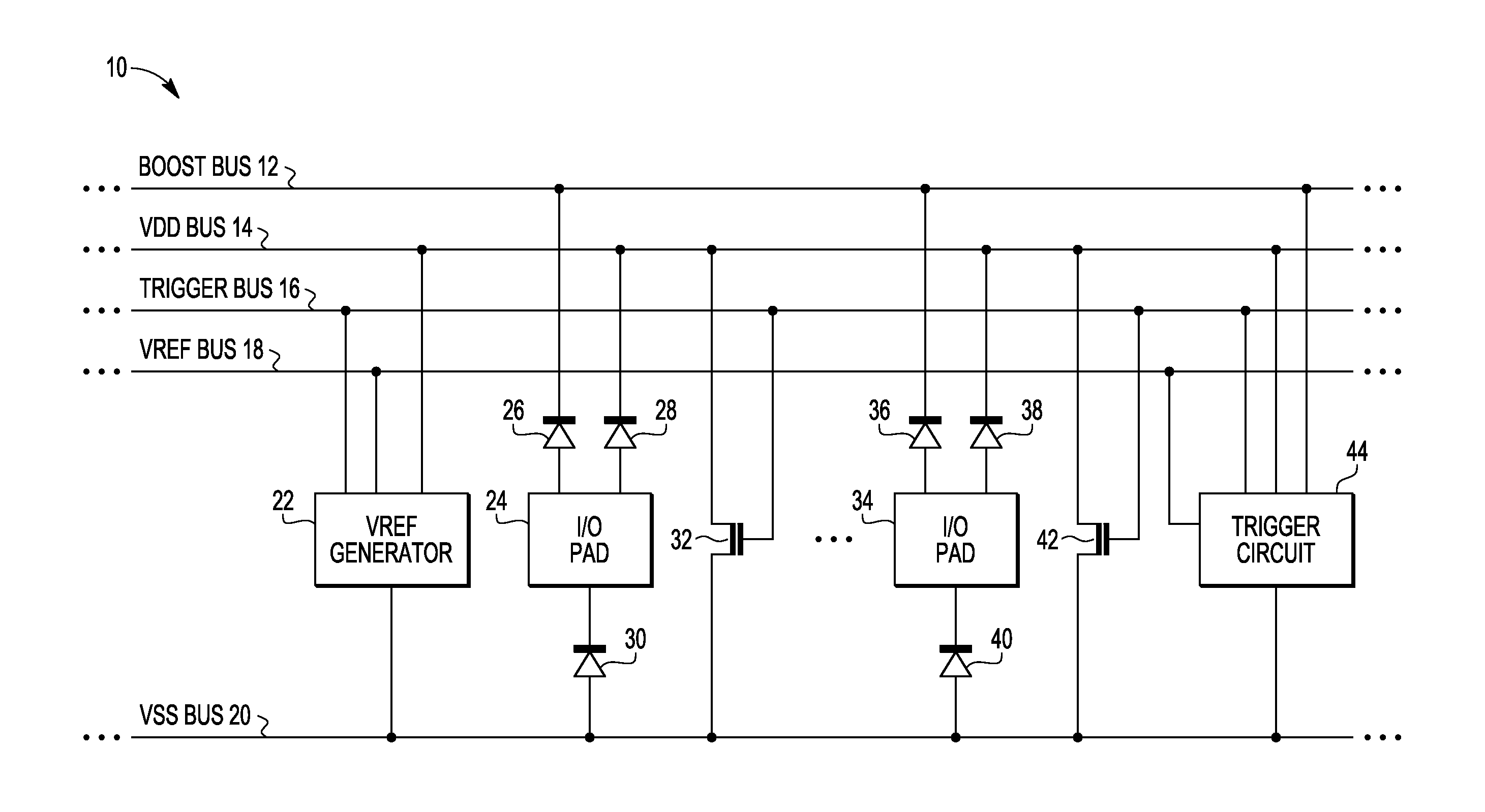 Overvoltage protection circuit for an integrated circuit