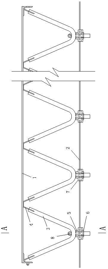 Truss with adjustable curvature for curved structure, and application method of truss