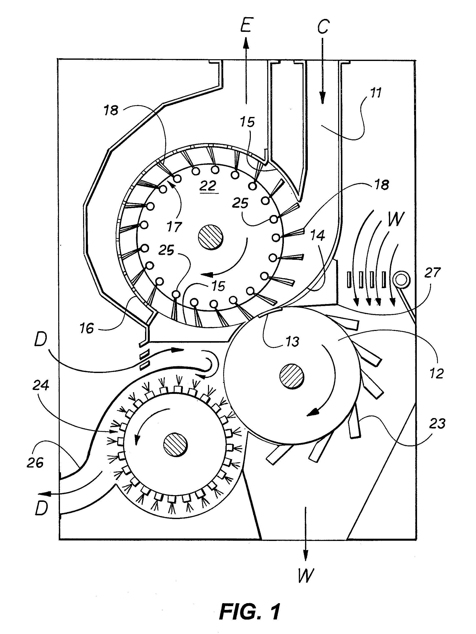 Method and Apparatus for Separating Foreign Matter From Fibrous Material