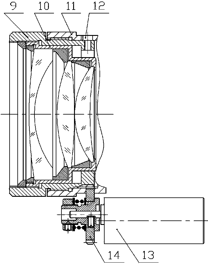 Miniaturized continuous zoom camera lens with large field of view