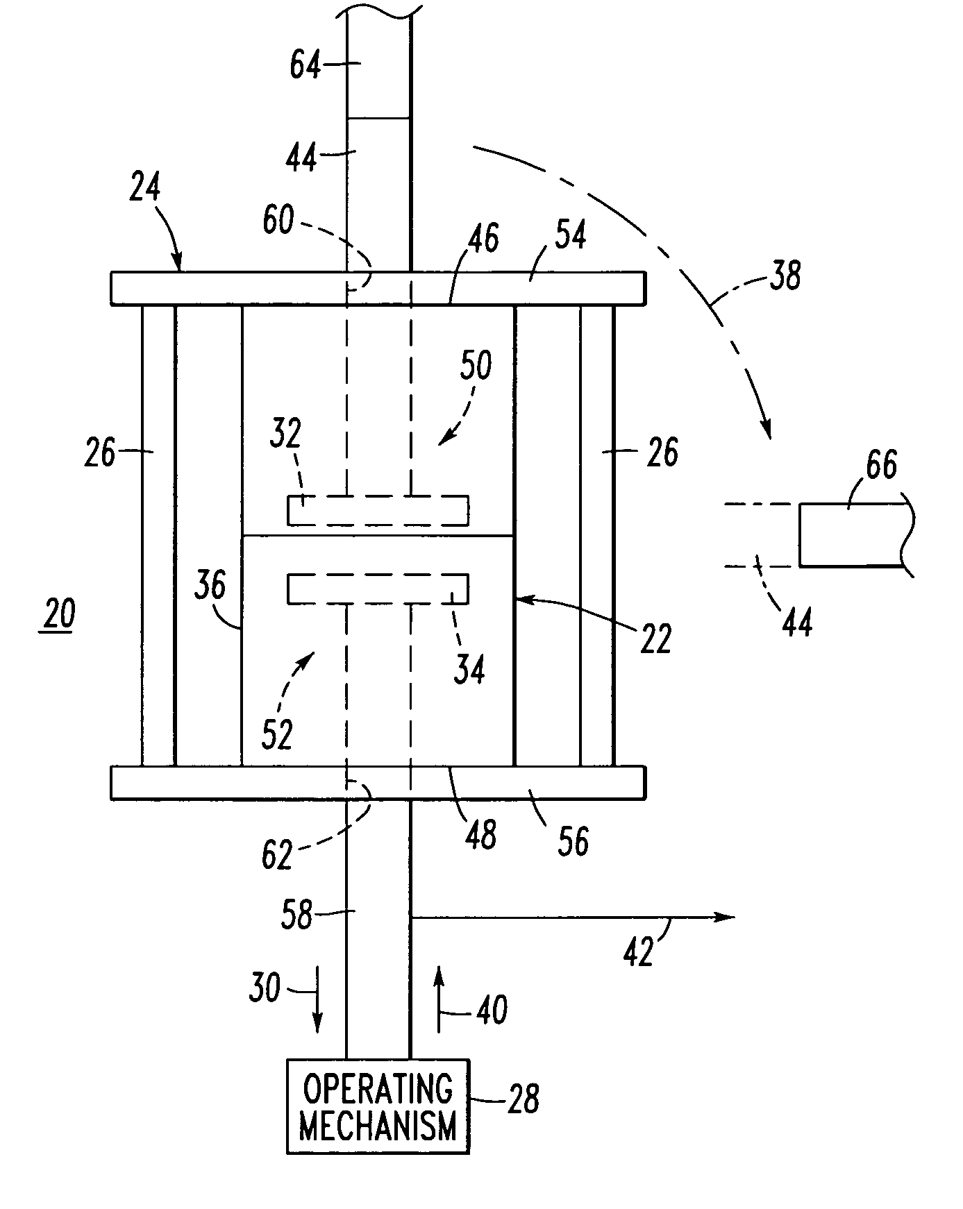 Three-position vacuum interrupter disconnect switch providing current interruption, disconnection and grounding