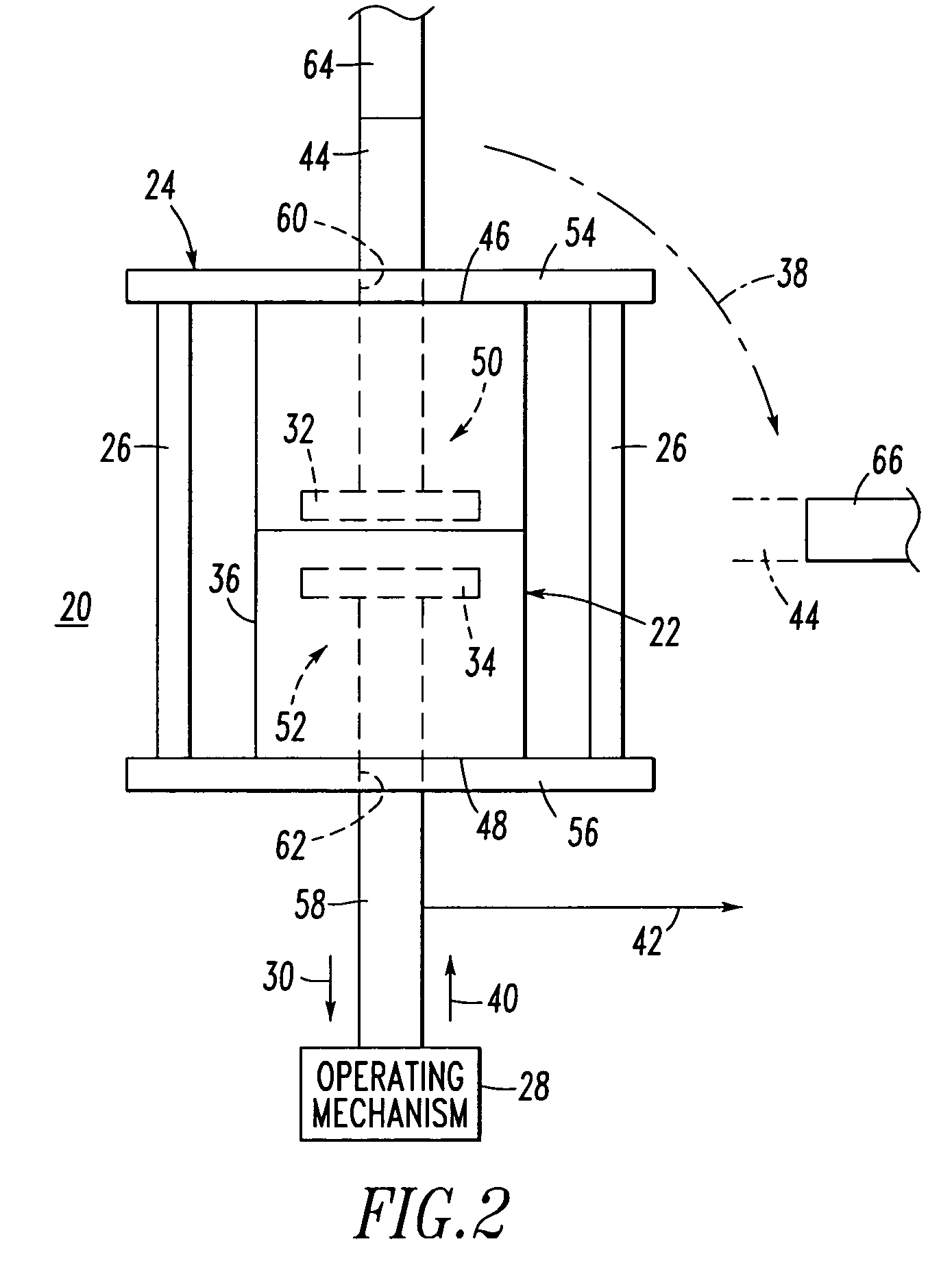 Three-position vacuum interrupter disconnect switch providing current interruption, disconnection and grounding