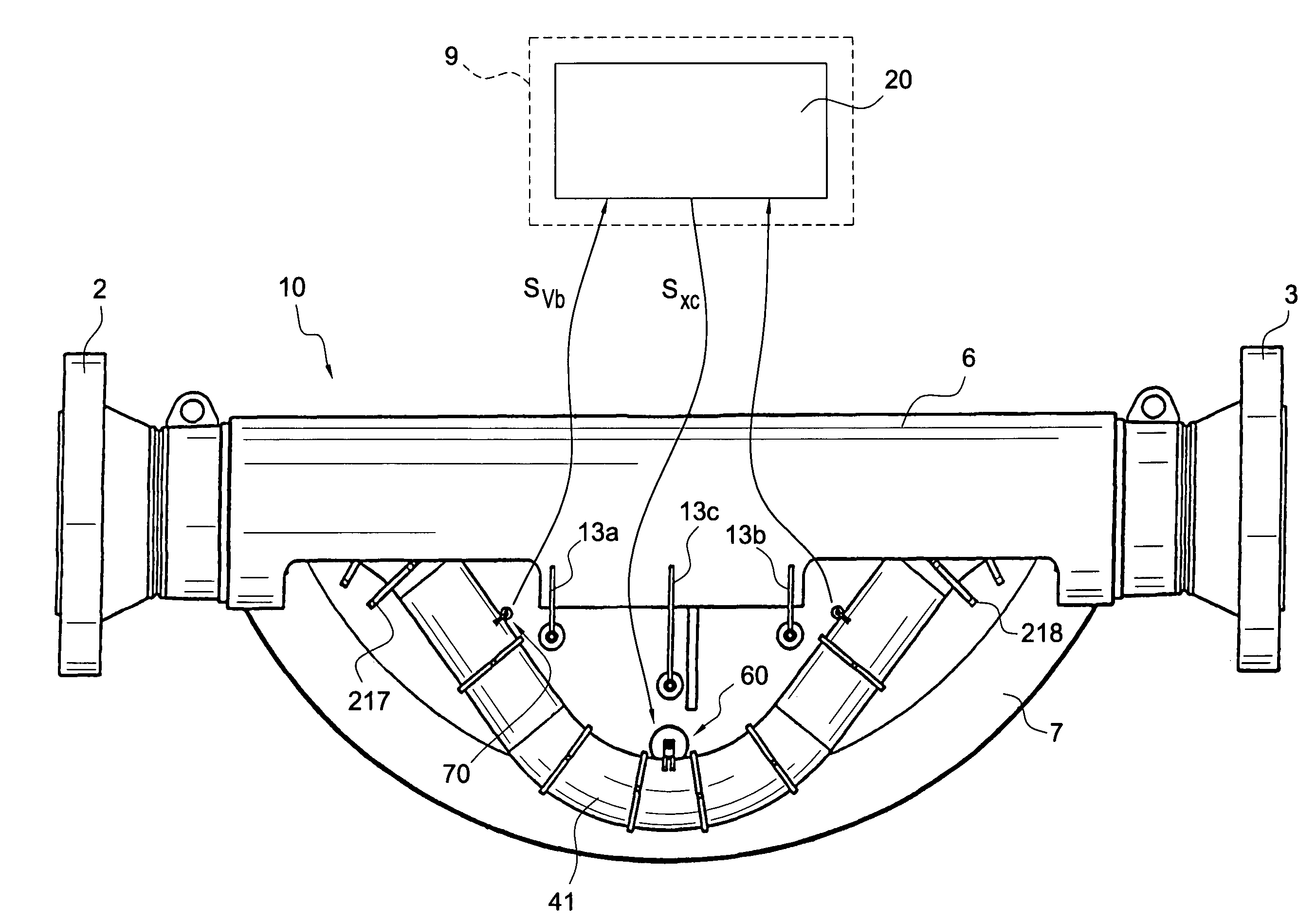 Inline measuring device with a vibration-type measurement pickup
