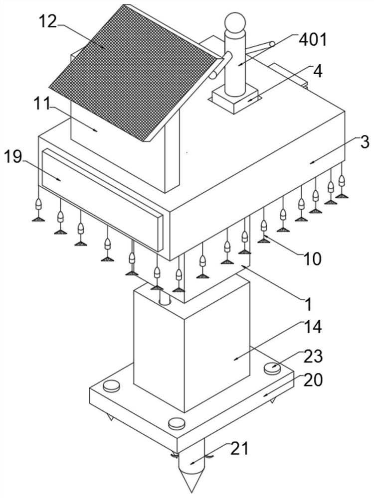 Automatic bird repelling device for fruit tree garden management and use method