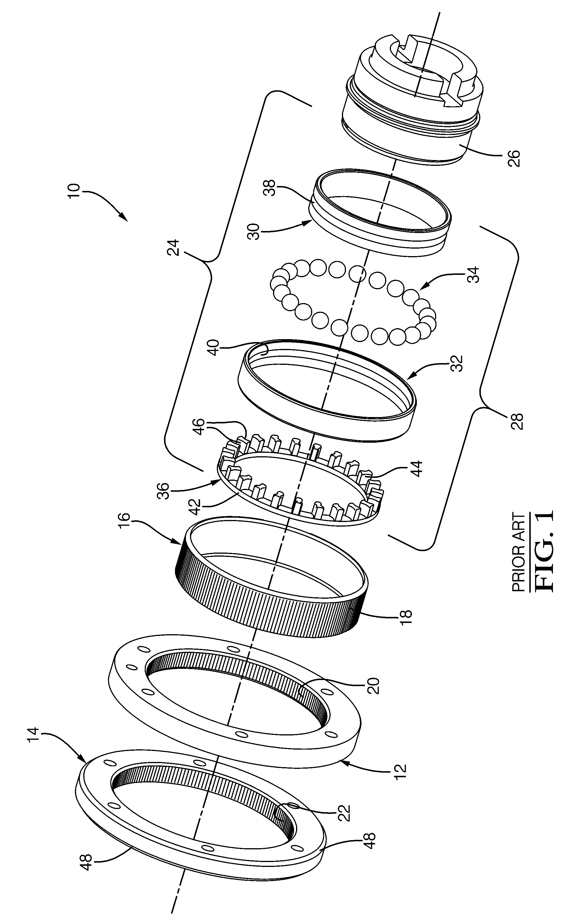 Harmonic drive camshaft phaser with a harmonic drive ring to prevent ball cage deflection