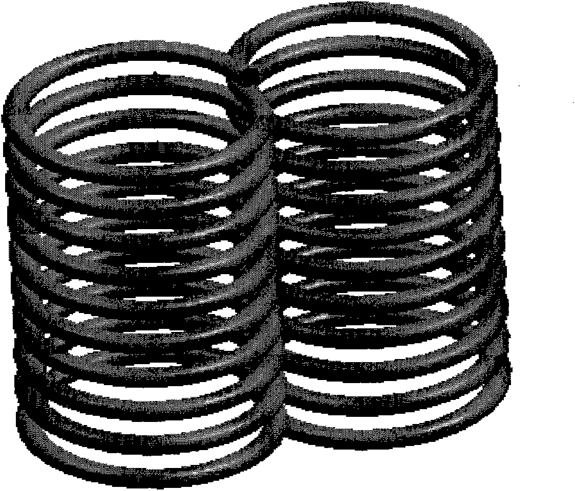 Multi-connection helical spring