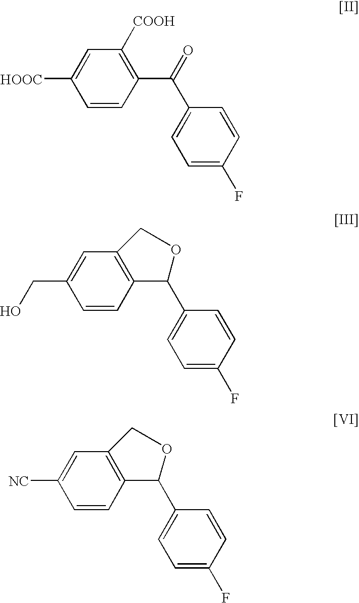 Production method of an intermediate for citalopram