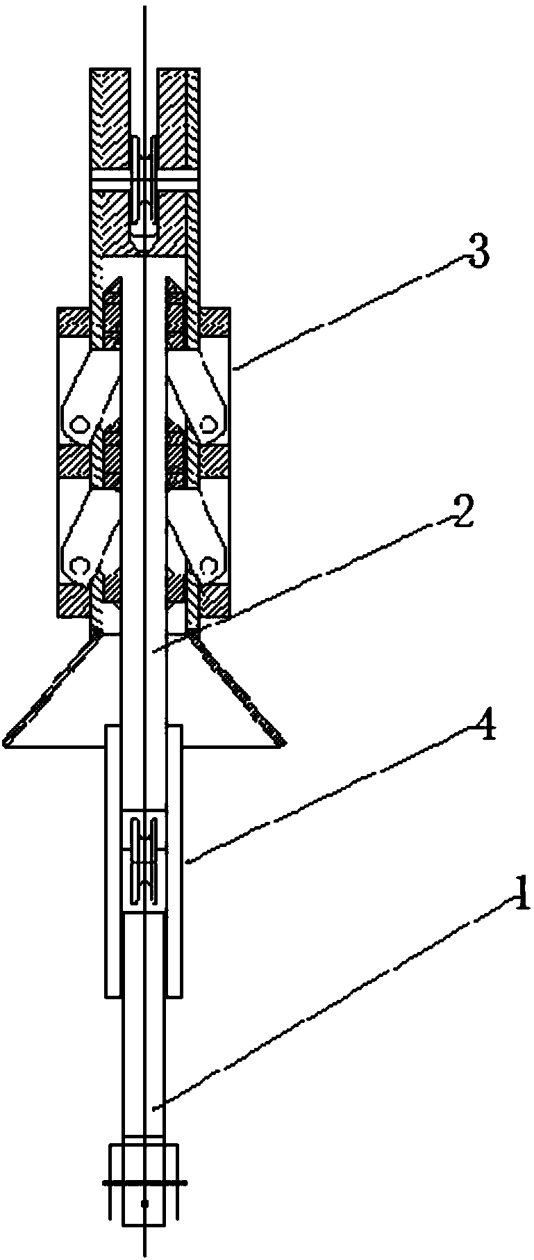 Hammer head salvage connection structure and hammer head salvage device