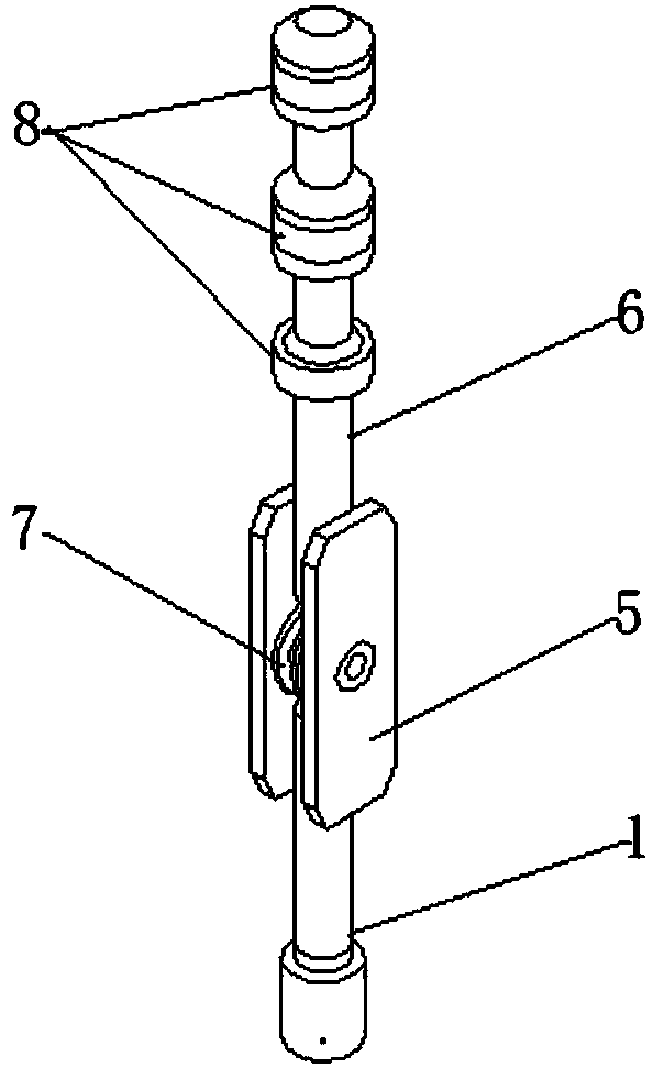 Hammer head salvage connection structure and hammer head salvage device