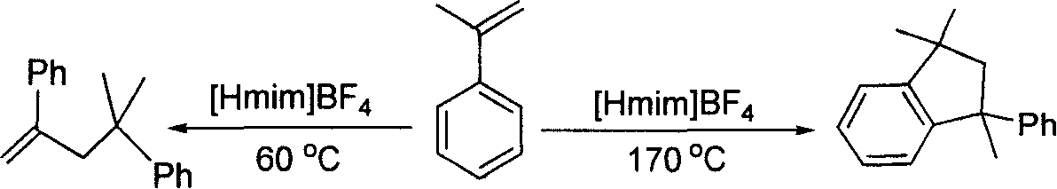 Temperature-control solvent-free high-selectivity alpha-methyl styrene dimer