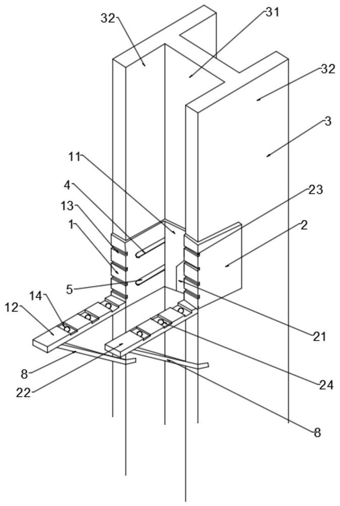 Orienting device for feet-lock bolt