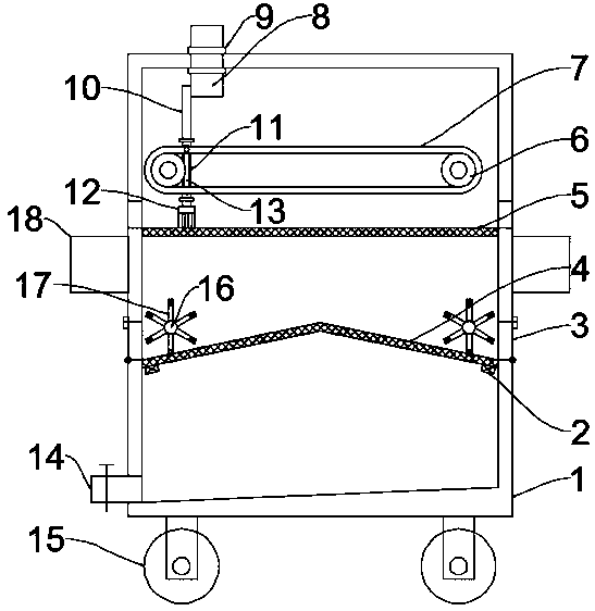 Filtering device for recycling water-based cleaning solution used for optical glass lenses