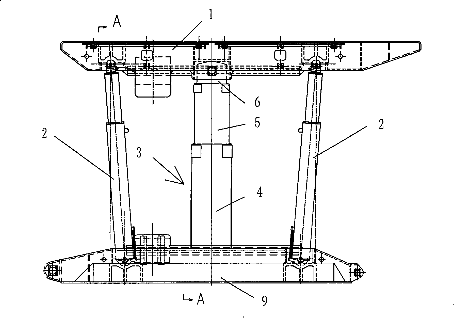 Combined guided slipping type forepoling hydraulic support