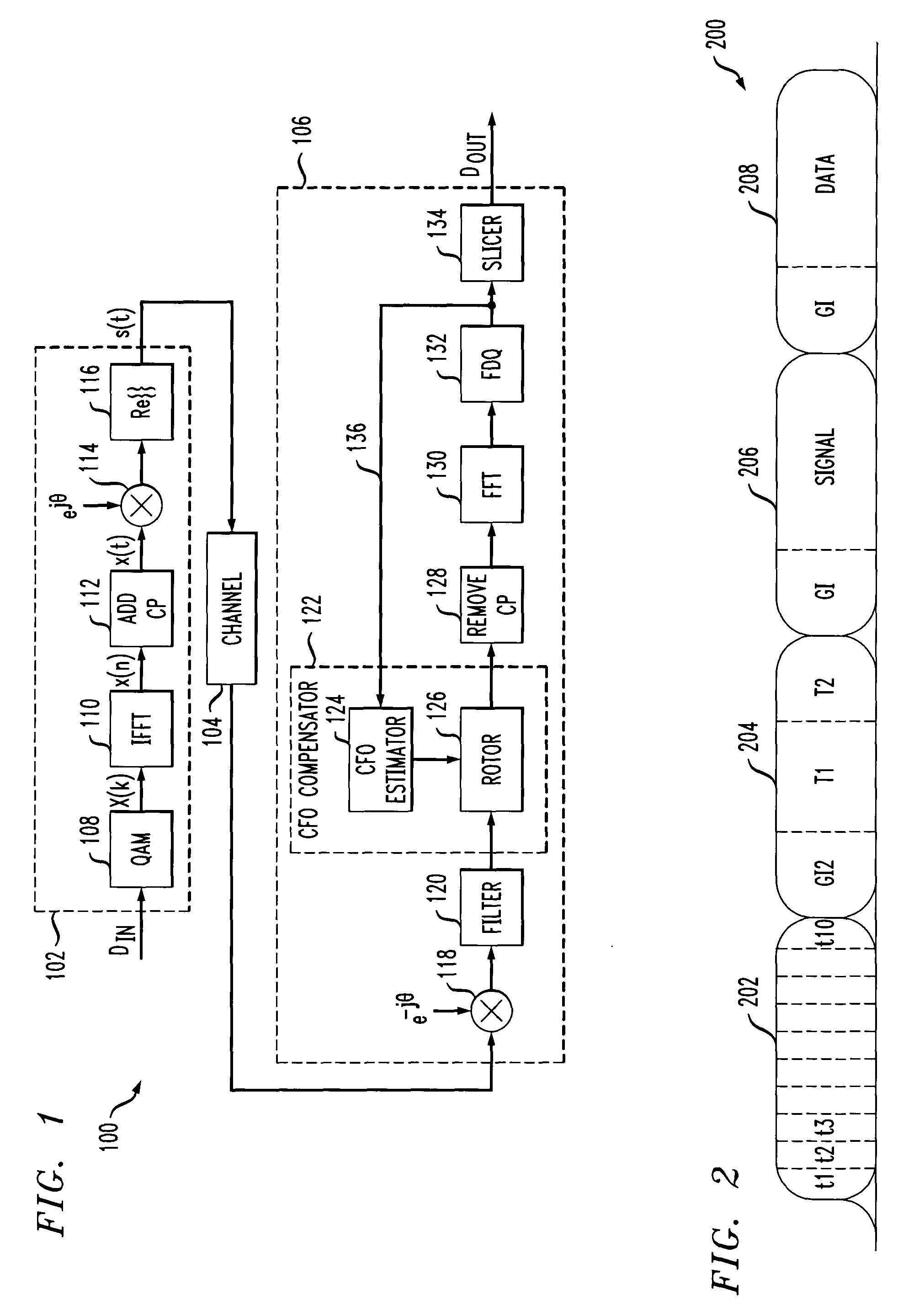 Carrier frequency offset estimation in a wireless communication system