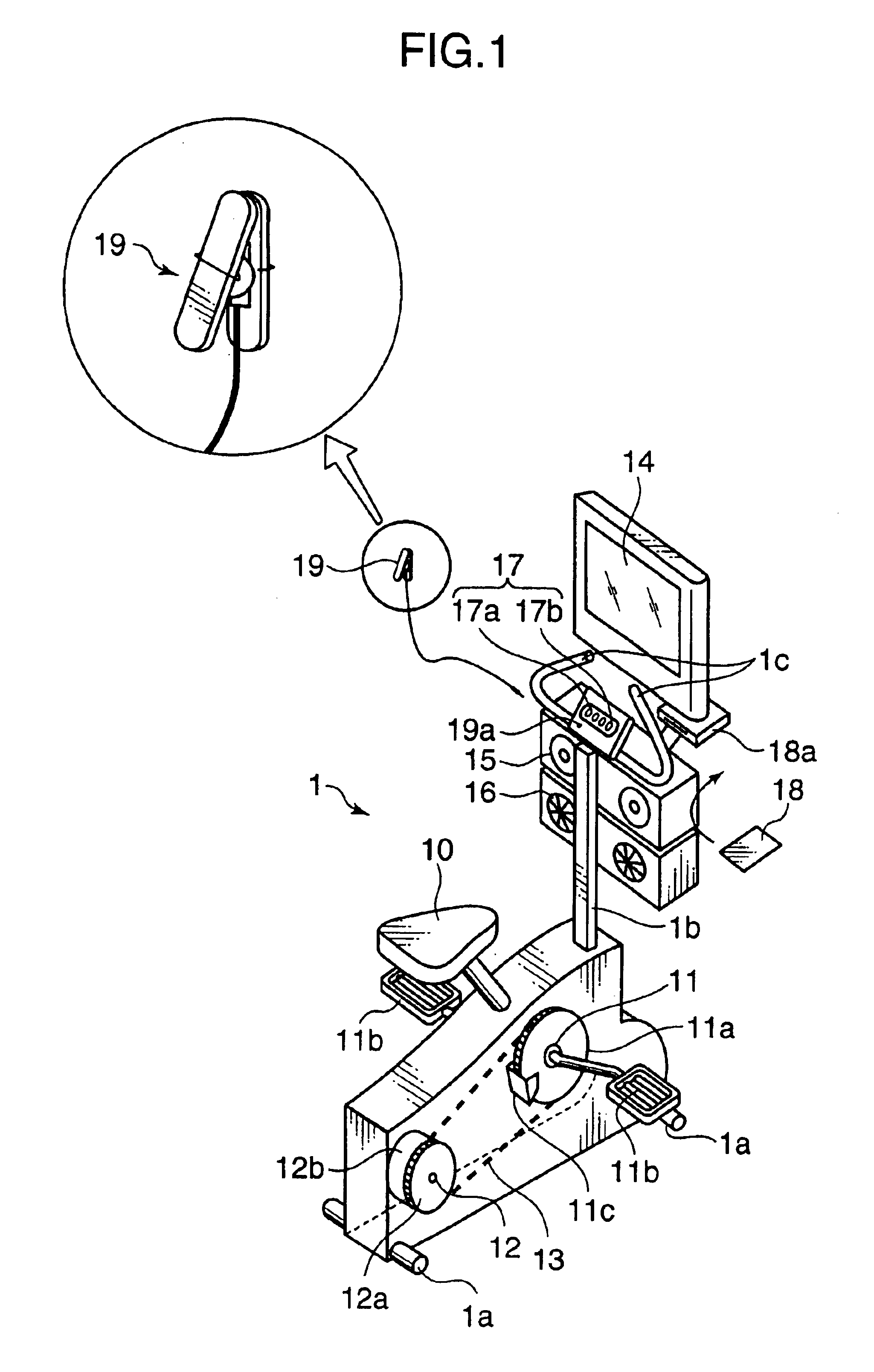 Exercise assisting method and apparatus implementing such method